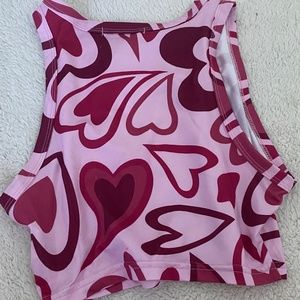 Shein pink heart graphic tank XS